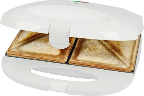 Clatronic ST 3813 Sandwich-Toaster mit automatischer Temperaturanpassung und Überhitzungsschutz in Weiß - Bild 1