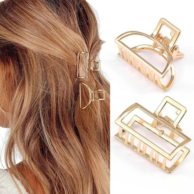 Haarspangen Gold, 2 Stück, Damen und Mädchen - Bild 1