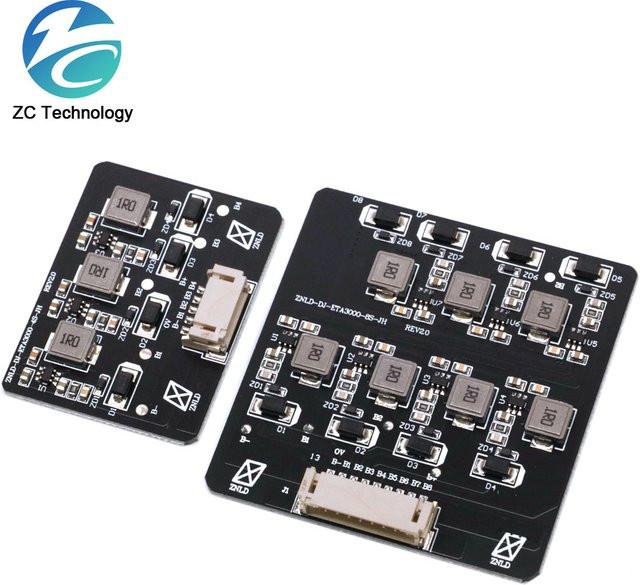 BMS 2S-8S Aktiver Equalizer Balancer für LiFePO4 und LTO Lithium-Batterien, Energie Transfer Board in Schwarz - Bild 1