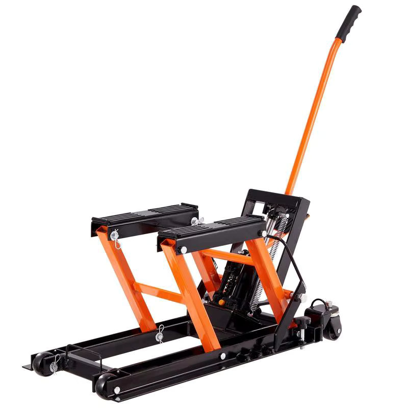 Hydraulische Motorradhebebühne mit 782 kg Tragkraft und verstellbarer Hubhöhe von 12 bis 38,5 cm in Grün - Bild 6