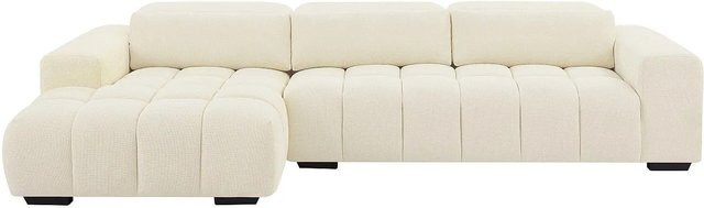 Loponza Ecksofa von Vente-unique in Beige, Stoff, ohne Schlafmöglichkeit - Bild 1
