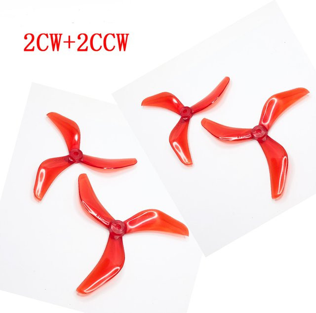YSIDO 3-Blatt-Propeller für RC FPV Freestyle 5 Zoll Drohnen, 2 Paar, Lila, Rot - Bild 1