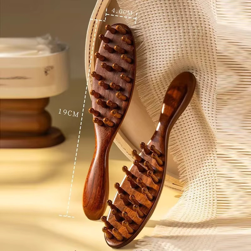 Loc-Bürste Massagekamm aus Holz, breiter Zahnkamm, Unisex - Bild 6