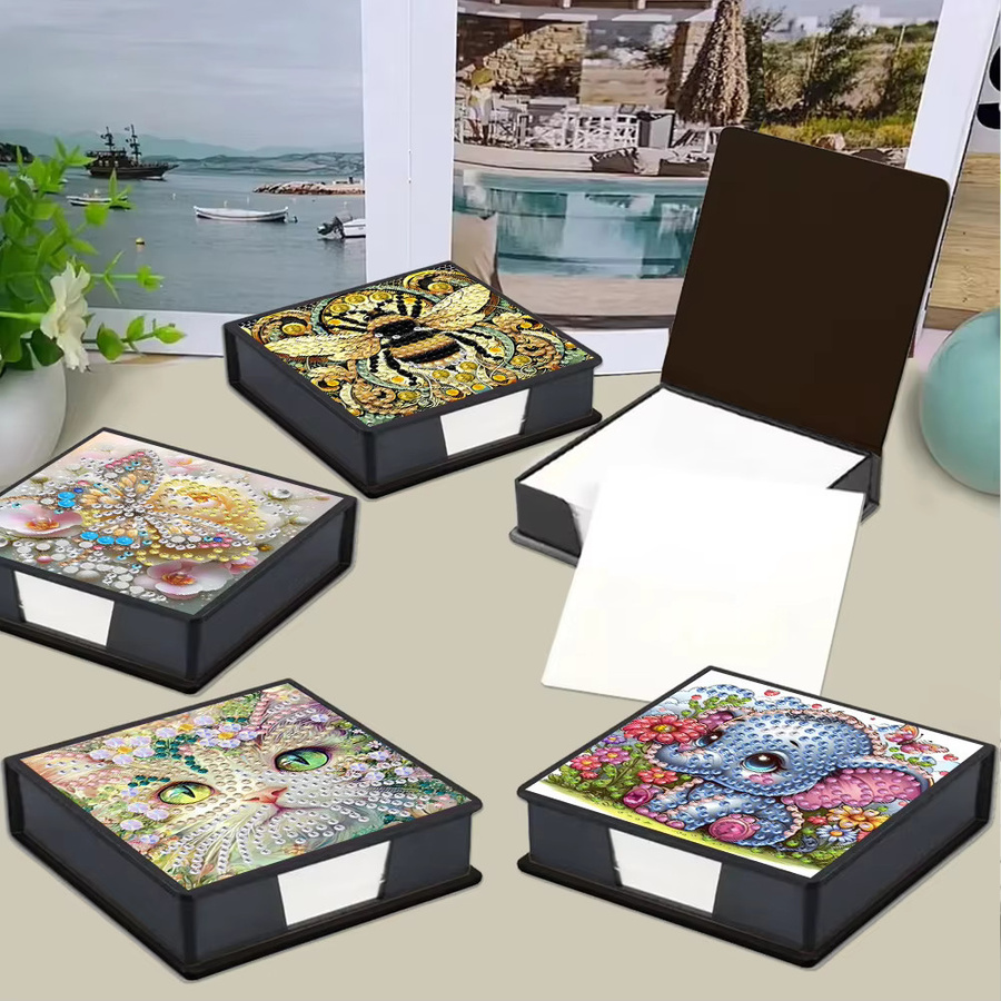 DIY Tier-Diamantmalerei Aufkleber-Spender aus Kunststoff, bunter Briefpapierhalter und Organizer für Schule und Haushalt - Bild 2