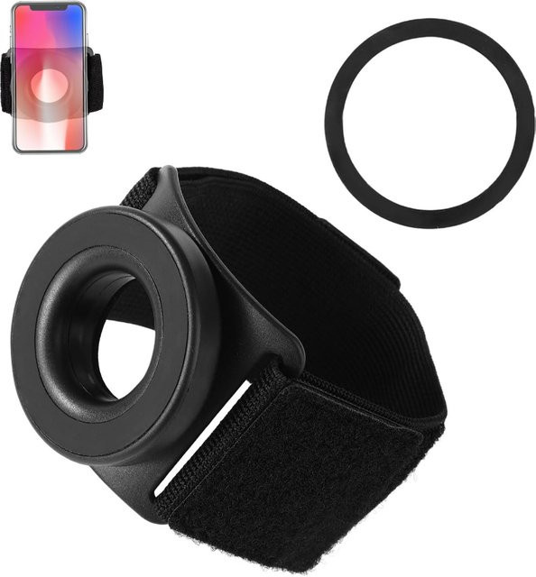 VIKEFON Magnetische Lauf-Handyhalterung in Schwarz mit 360 Grad Drehung und verstellbarem Armband für iPhone 14 15 16 17 - Bild 1