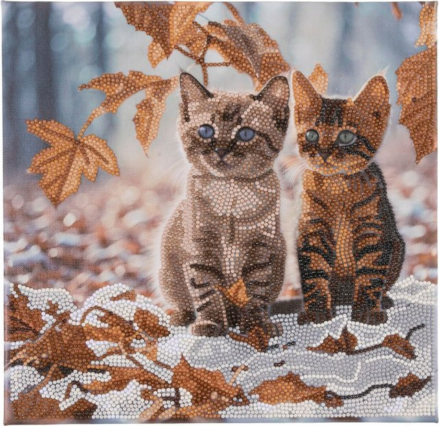 Craft Buddy Diamond Painting Crystal Art Kit Autumn Kittens ab 8 Jahren - Bild 1
