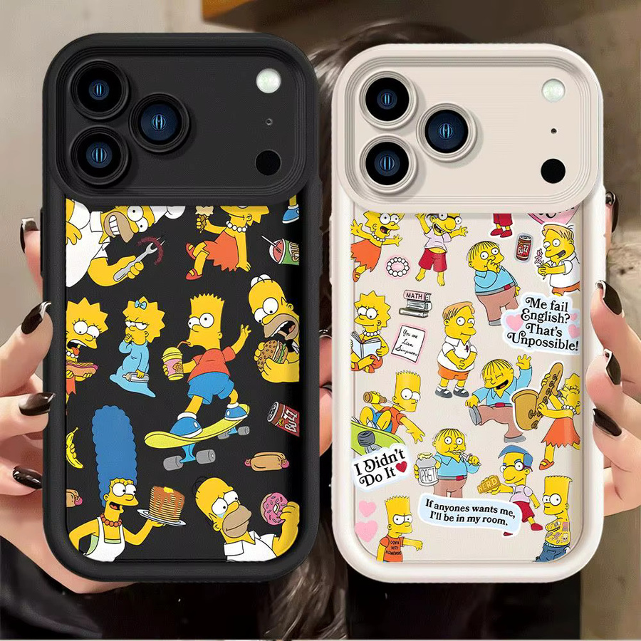 The Simpsons Handyhülle für iPhone 12 11 13 14 15 16 Pro Max und weitere Modelle, weiche Schutzhülle, Multicolor - Bild 2