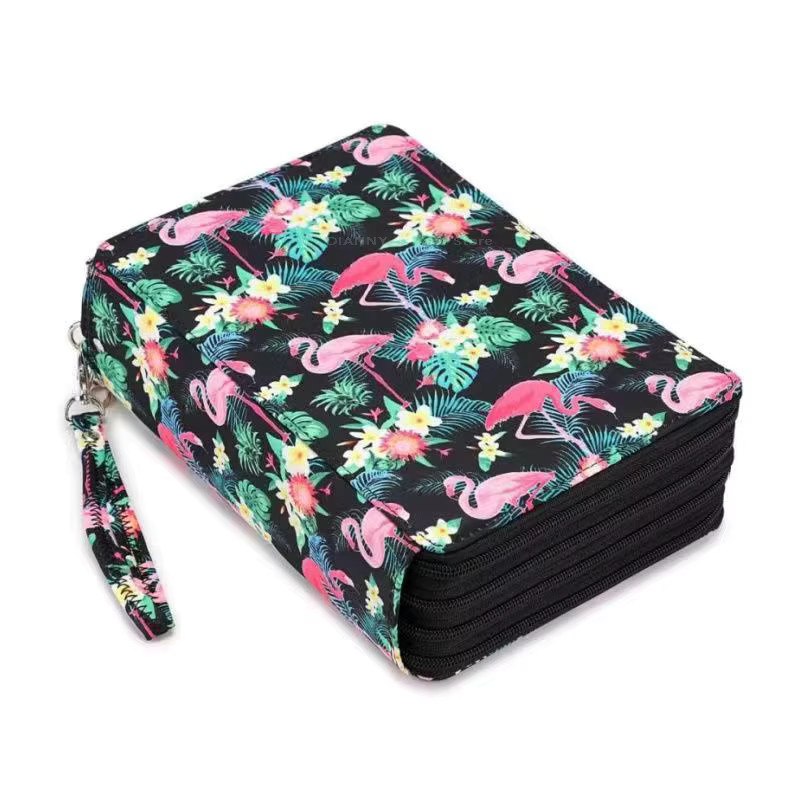 DIANNY Federmäppchen mit 200 Fächern aus Polyester, bunte Stiftbox zum Aufklappen für den Schulbedarf - Bild 2
