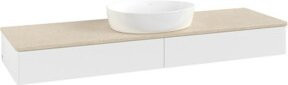 V&B Waschtischunterschrank Antao ohne Frontstruktur in Weiß lackiert, B: 160 cm, T: 50 cm - Bild 1