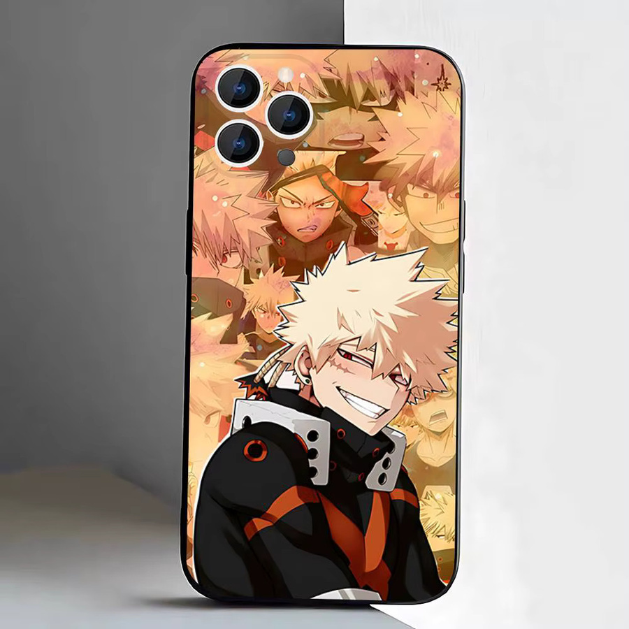 Katsuki B-Bakugo Anime Hero weiche Handyhülle für iPhone in Schwarz - Bild 3