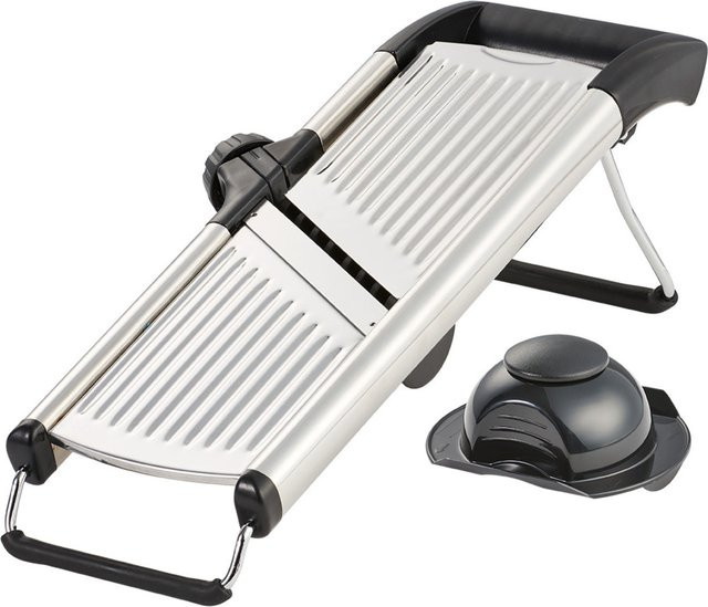 Stalgast Mandoline aus Edelstahl in Silber, B/T/H: 40 x 17 x 13,5 cm - Bild 1