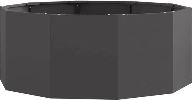 vidaXL Pflanzkübel aus Stahl in Schwarz, B/T/H: 90 x 90 x 35 cm - Bild 1