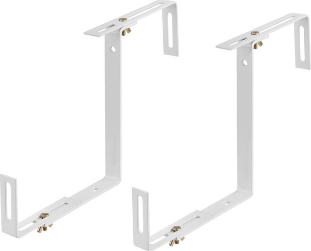 2er Set Balkonkastenhalter aus Metall in Weiß - Bild 1