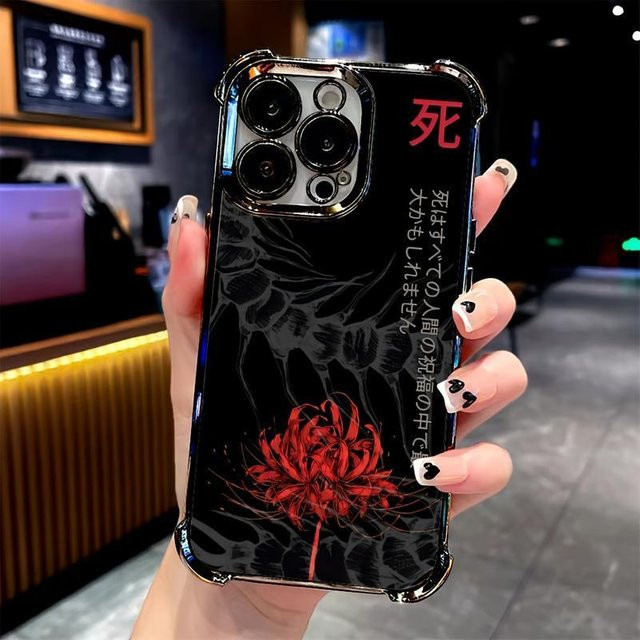 Tokyo Anime Ghoul Handyhülle für iPhone 15, 14, 13, 12, 11 Pro Max und weitere Modelle, Schwarz - Bild 1