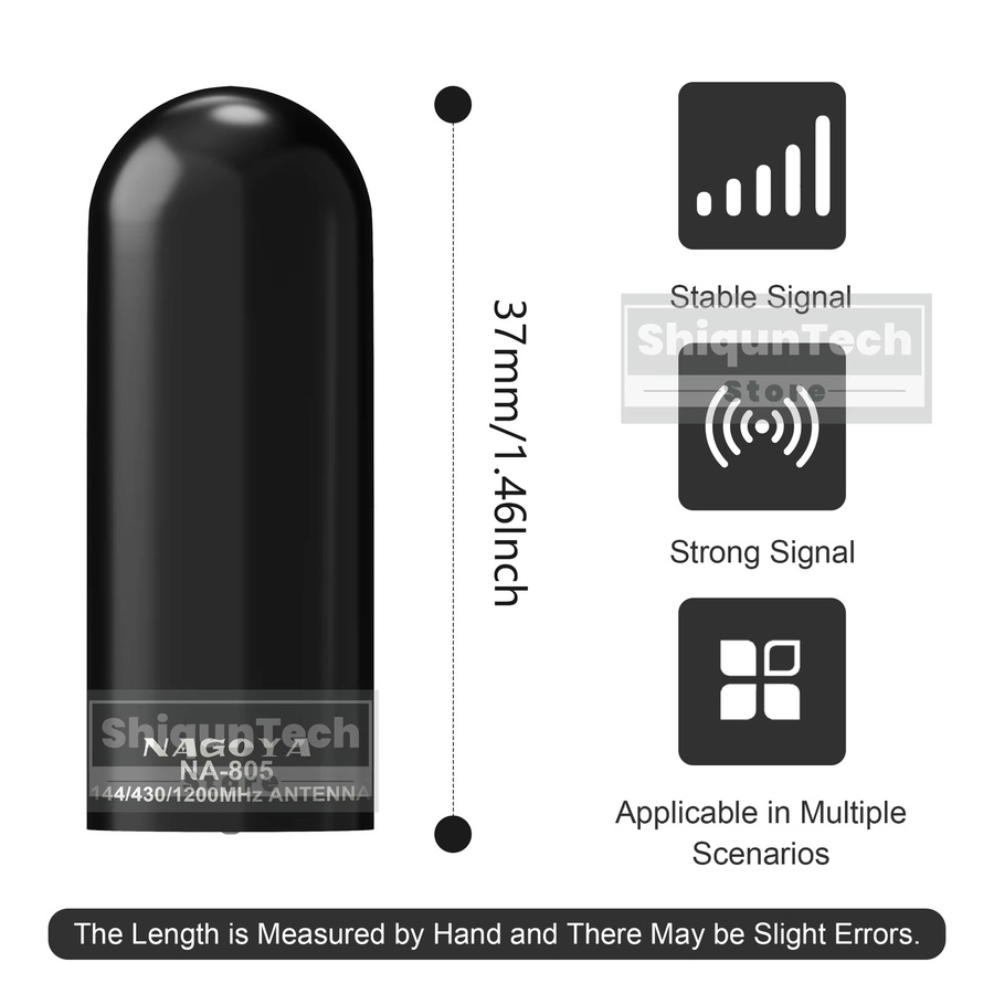 Nagoya NA-805 Mini Dual Band Antenne mit SMA-Stecker in Schwarz für Walkie Talkies wie TH-UV8000D, MD-UV390 Plus und MD-UV380 - Bild 3