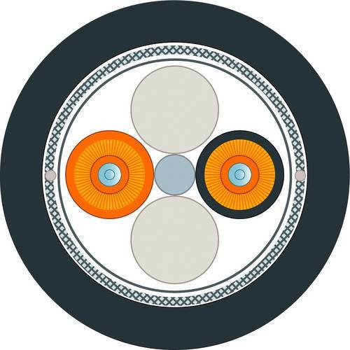 Siemens 6XV18733GT20 Glasfaser LWL Anschlusskabel Multimode OM2 50/125 µm in Schwarz und Orange - Bild 1