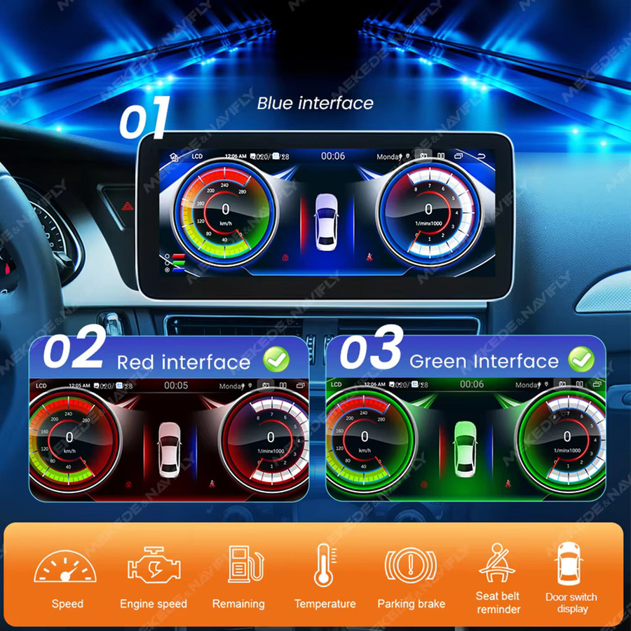 Navifly Android 14 Multimedia Radio für Mercedes Benz E-Klasse W212 E200 E230 E260 S212 mit drahtlosem CarPlay, DSP und Bluetooth in Schwarz - Bild 4