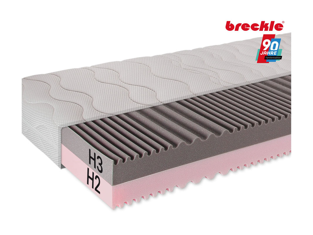 Breckle 7-Zonen-Kaltschaum-Matratze Duo Plus H2/H3 mit abnehmbarem Bezug, Breite: 120 cm, Länge: 200 cm - Bild 2