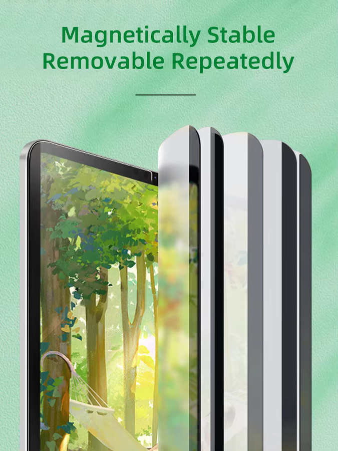 Magnetischer Display-Schutz für Xiaomi Pad 5, 6, 7 Pro, SE und Redmi Pad, Matte Schreibfolie, Transparent - Bild 6