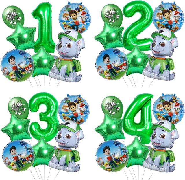 Paw Patrol Motto Party Dekoration, 7-teiliges Set, Aluminium Folie Ballon - Bild 1