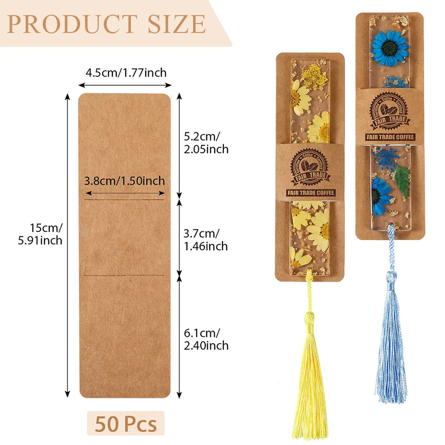 50er Set Harz Lesezeichen Halter in Braun für DIY Verpackungen und Karten-Displays - Bild 2