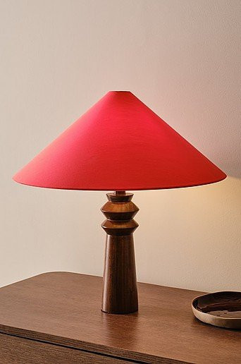 Jotex Lampenschirm SCILLA in Rot mit Kegelform, Durchmesser: 50 cm - Bild 1