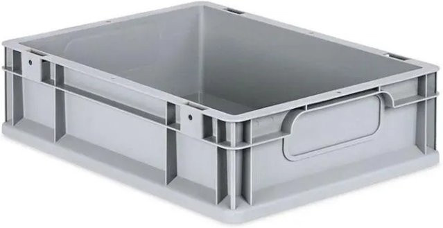 PROREGAL Eurobox Nextgen Economy Transportbox mit Griffen, Grau, H x B x T: 12 x 30 x 40 cm, 11 Liter - Bild 1