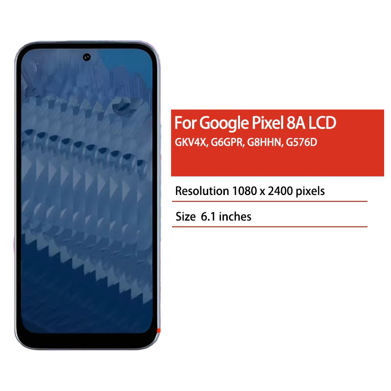 Google Pixel 8a TFT LCD Display-Bildschirm mit Touchscreen-Digitizer-Baugruppe in Schwarz - Bild 2