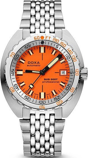 Doxa SUB300T Professional Armbanduhr, Automatik, Edelstahl, Orange, 42,5 mm, Herren - Bild 1