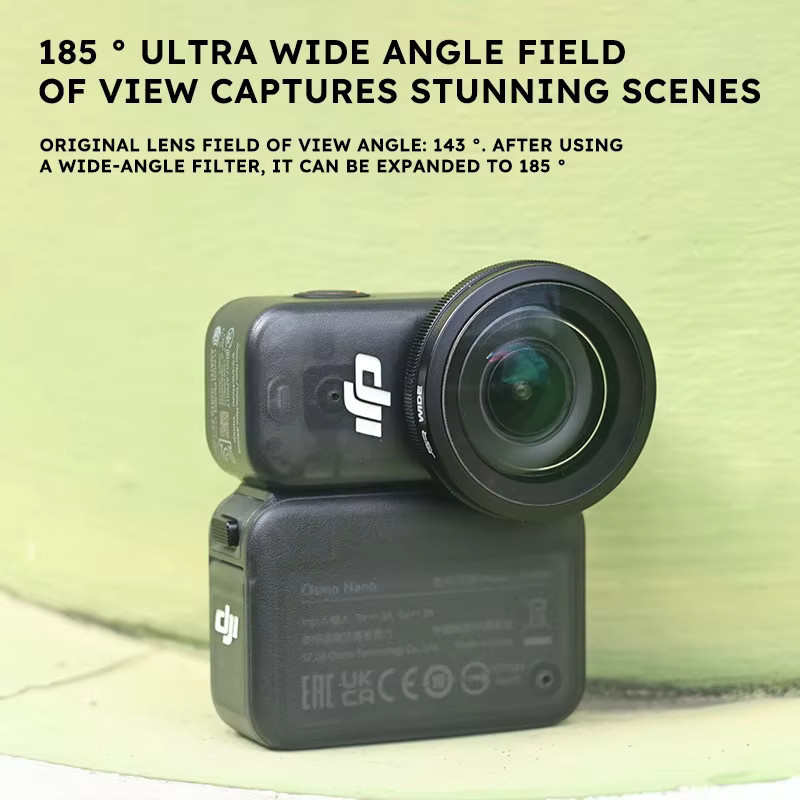 DJI Osmo Nano Ultraweitwinkel-Kameraobjektiv mit 185 Grad und Metallrahmen in Schwarz - Bild 2