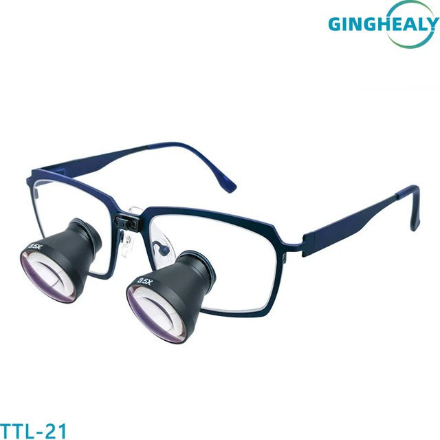 Ginghealy Dental-Chirurgie-Lupen, Titan-Rahmen, transparent - Bild 1