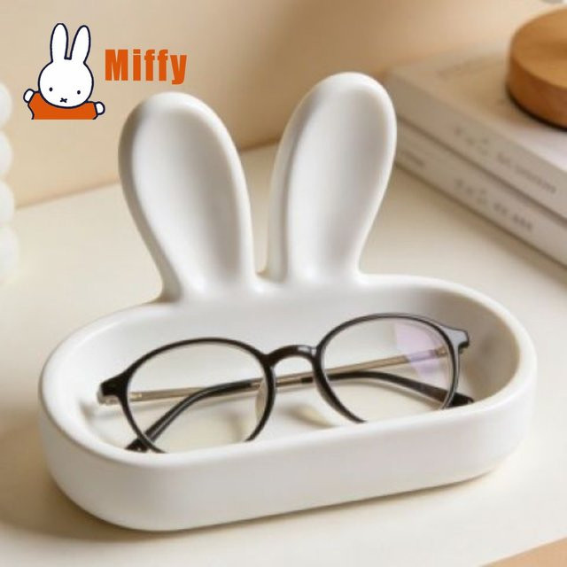 Miffy Brillenhalter als niedlicher Hasen-Brillenständer und Schreibtisch-Organizer in Weiß - Bild 1