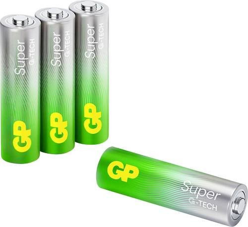 GP Super Mignon AA Batterie Alkali-Mangan 1.5V, 4 Stück, Grün - Bild 1