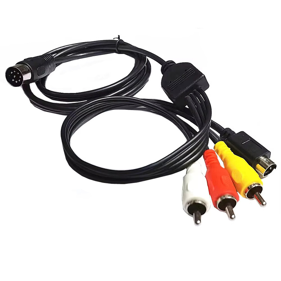 OULLX DIN 8pin auf Mini DIN 4pin 3RCA AV Adapter Kabel in Schwarz, 1,5 m Länge für S-Video Audio Video Verbindung von DVD, HDTV und VCR - Bild 5