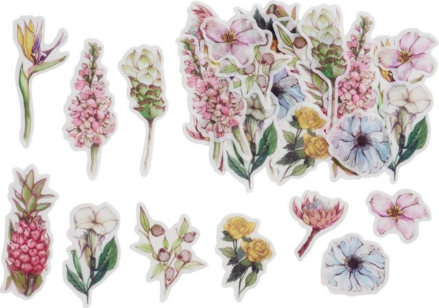Washi Sticker Blumen Pastell - Bild 1