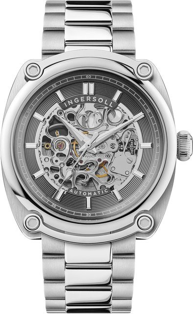 Ingersoll Automatik Herrenuhr, Edelstahl, 45 mm, Grau, 5 ATM - Bild 1