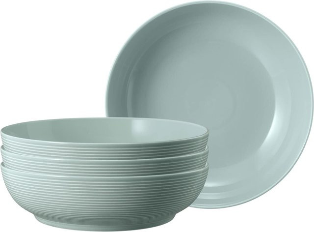 Seltmann Weiden Foodbowls Beat Color Glaze aus Porzellan, Blau, 4er Set, Durchmesser: 25,5 cm - Bild 1