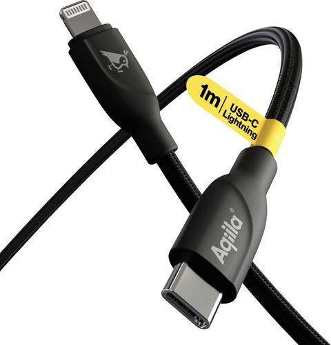 Aqiila Cablebird CB21 USB-C auf Lightning Kabel USB 2.0 Schwarz 1,00 m - Bild 1