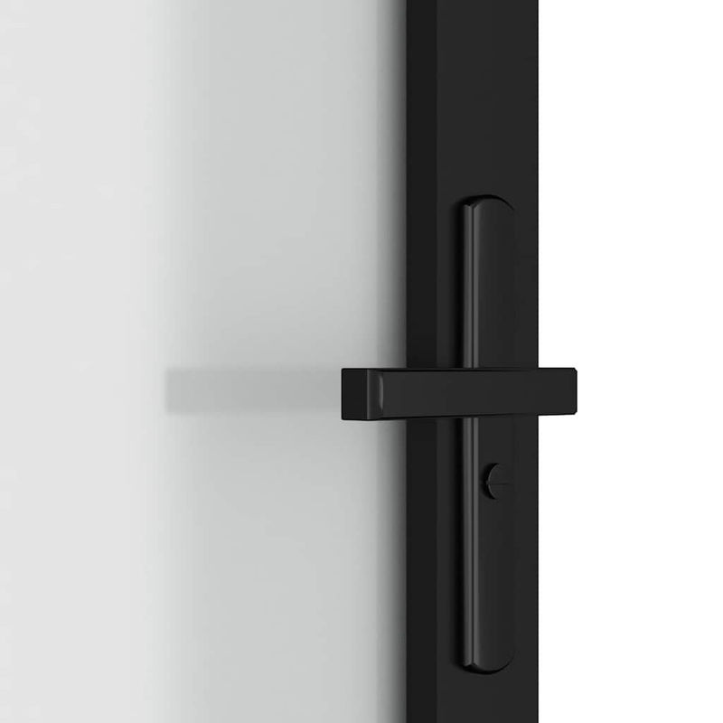 vidaXL Innentür modern in Schwarz mit Mattglas und Aluminium, B/H: 83 x 201,5 cm - Bild 3