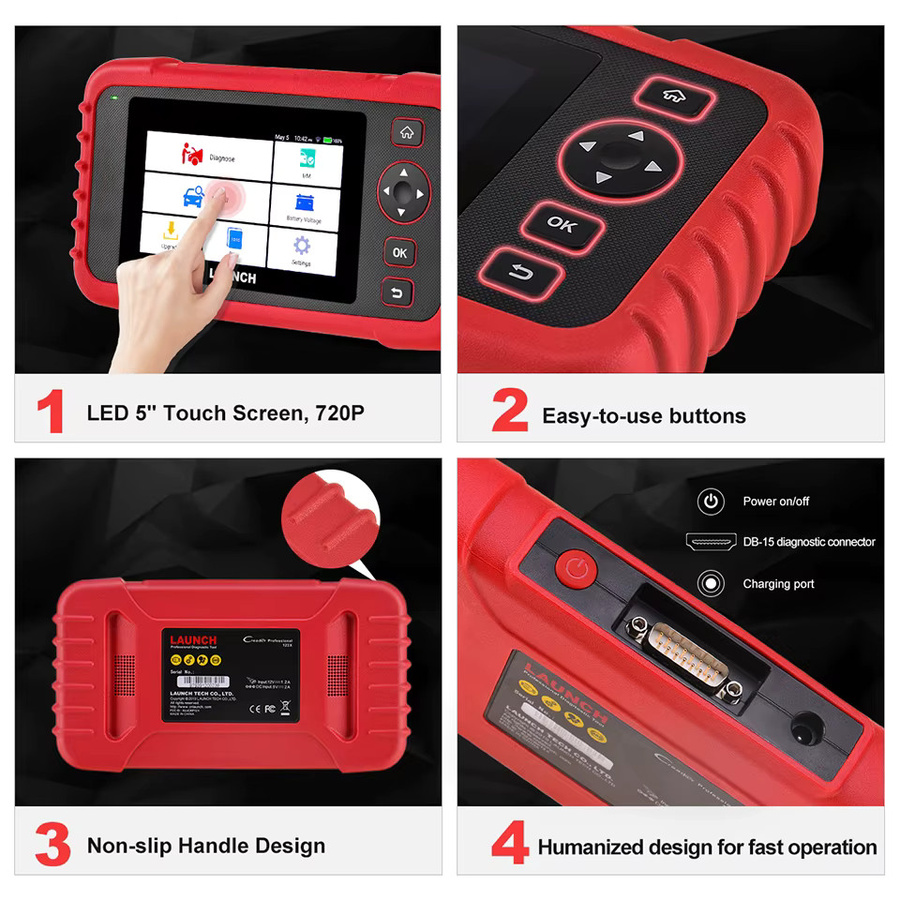 LAUNCH X431 CRP123X OBD2 Diagnosegerät in Rot für Motor, ABS, Airbag und AT-Codierung - Bild 6