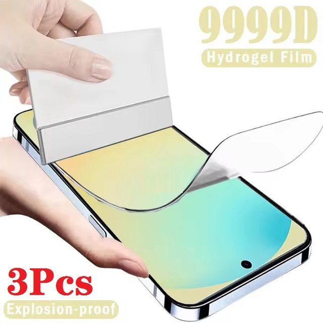 3 Stück Full Cover Hydrogel Displayschutzfolie für Samsung Galaxy A06, A16 und A50 in Transparent - Bild 1
