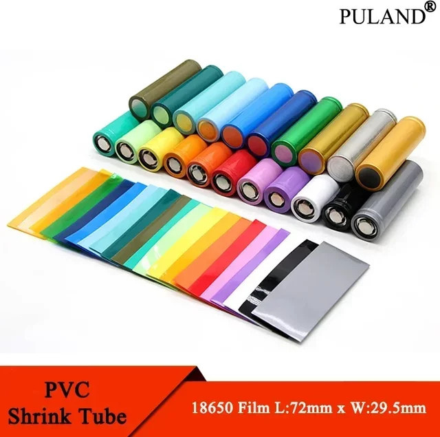 PVC Schrumpfschlauch für 18650 21700 26650 Lipo Batterien in Pink, Vorgeschnittene Isolierfolie als Batterie Wrap und Gehäuseabdeckung - Bild 1