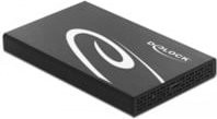 Delock Externes Gehäuse für 2.5 Zoll SATA HDD und SSD mit SuperSpeed USB 10 Gbps USB 3.1 Gen 2, USB-C und USB-A, Schwarz - Bild 1
