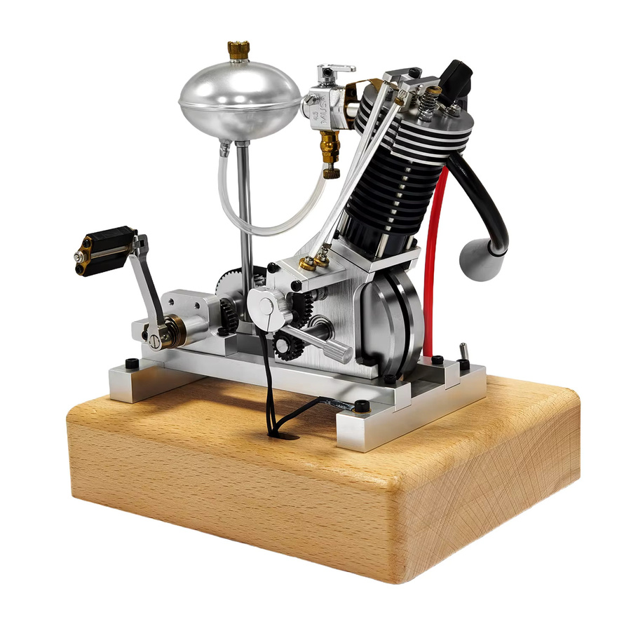 Goni V2 Doppelzylinder V1 Einzylinder-Motormodell, Metall, Grau - Bild 2