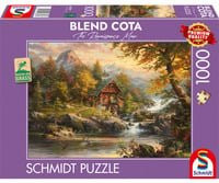 Schmidt Spiele Puzzle Blend Cota Sommerhaus mit Wasserfall und Mühlrad 1000 Teile - Bild 1