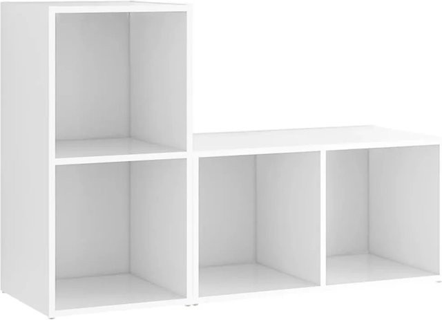 vidaXL TV-Schränke Set aus Holzwerkstoff in Weiß, 2 Stück, B: 72 cm, T: 35 cm, H: 36,5 cm - Bild 1