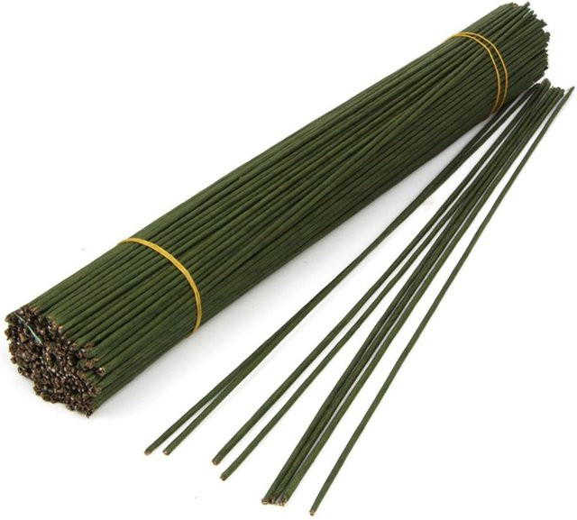 30 Stück grüne Zinkdrähte für Blumenarrangements und Bastelarbeiten, 2 mm Durchmesser, Länge: 40 cm - Bild 1