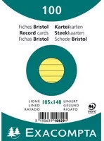 Exacompta Karteikarten DIN A6 liniert in Weiß und Gelb aus Papier - Bild 1