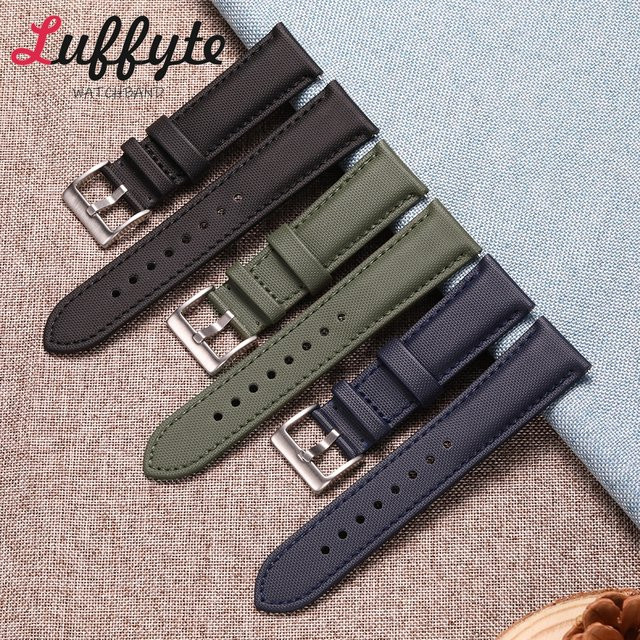 luffyte Uhrenarmband Textil/NATO, Edelstahl-Schnalle, Unisex - Bild 1