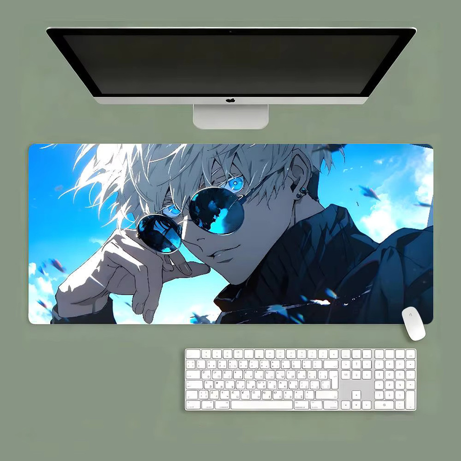 Gojo Satoru Anime Mauspad Multicolour Schreibtischunterlage für Laptop und Tastatur im Querformat - Bild 4